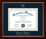 University of Delaware diploma frame - Gold Embossed Diploma Frame in Murano