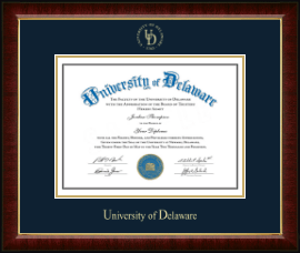 Gold Embossed Diploma Frame