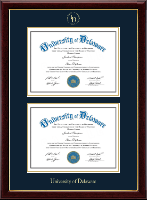 University of Delaware diploma frame - Double Diploma Frame in Gallery