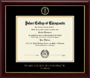 Palmer College of Chiropractic Florida Gold Embossed Diploma Frame in Gallery