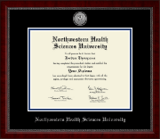 Northwestern Health Sciences University Silver Engraved Medallion Diploma Frame in Sutton