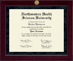 Northwestern Health Sciences University Millennium Gold Engraved Diploma Frame in Cordova