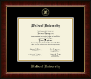 Waldorf University Gold Embossed Diploma Frame in Murano