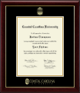 Coastal Carolina University diploma frame - Gold Embossed Diploma Frame in Gallery