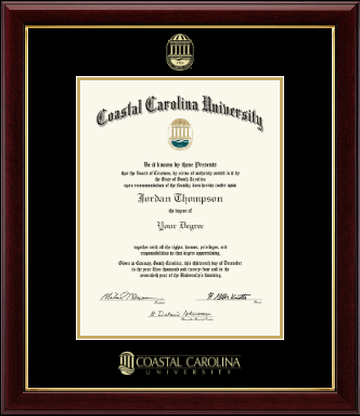 Coastal Carolina University diploma frame - Gold Embossed Diploma Frame  in Gallery