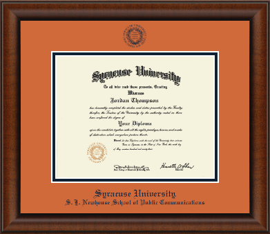 Syracuse University diploma frame - Navy Embossed Diploma Frame in Austin