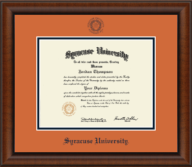 Syracuse University diploma frame - Navy Embossed Diploma Frame in Austin