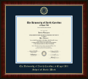 University of North Carolina Chapel Hill Gold Embossed Diploma Frame in Murano