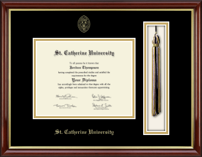 St. Catherine University diploma frame - Tassel & Cord Diploma Frame in Southport Gold