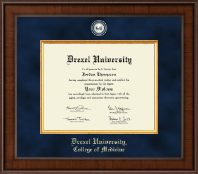 Drexel University College of Medicine Presidential Masterpiece Diploma Frame in Madison