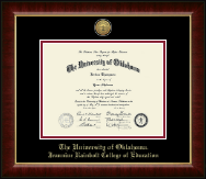 The University of Oklahoma diploma frame - Gold Engraved Medallion Diploma Frame in Murano