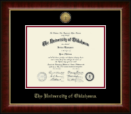 The University of Oklahoma Gold Engraved Medallion Diploma Frame in Murano
