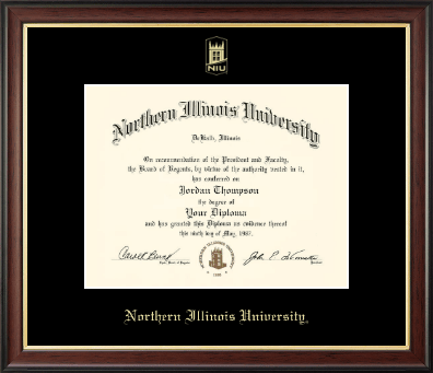 Northern Illinois University diploma frame - Gold Embossed Diploma Frame in Studio Gold