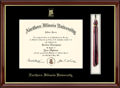 Northern Illinois University diploma frame - Tassel & Cord Diploma Frame in Southport Gold