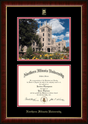 Northern Illinois University diploma frame - Campus Scene Diploma Frame in Murano