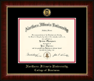 Northern Illinois University Gold Engraved Medallion Diploma Frame in Murano