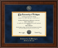 University of Michigan Presidential Masterpiece Diploma Frame in Madison