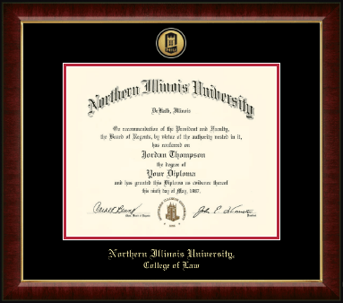 Northern Illinois University diploma frame - Gold Engraved Medallion Diploma Frame in Murano