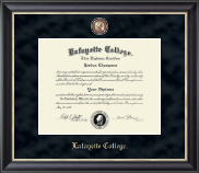 Lafayette College Regal Edition Diploma Frame in Noir