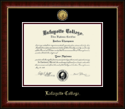 Lafayette College diploma frame - Gold Engraved Medallion Diploma Frame in Murano