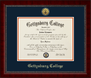 Gettysburg College diploma frame - Gold Engraved Medallion Diploma Frame in Sutton