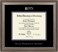 Dallas Theological Seminary Silver Embossed Diploma Frame in Easton