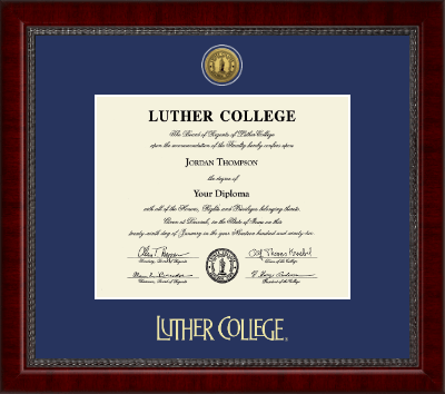 Luther College diploma frame - Gold Engraved Medallion Diploma Frame in Sutton