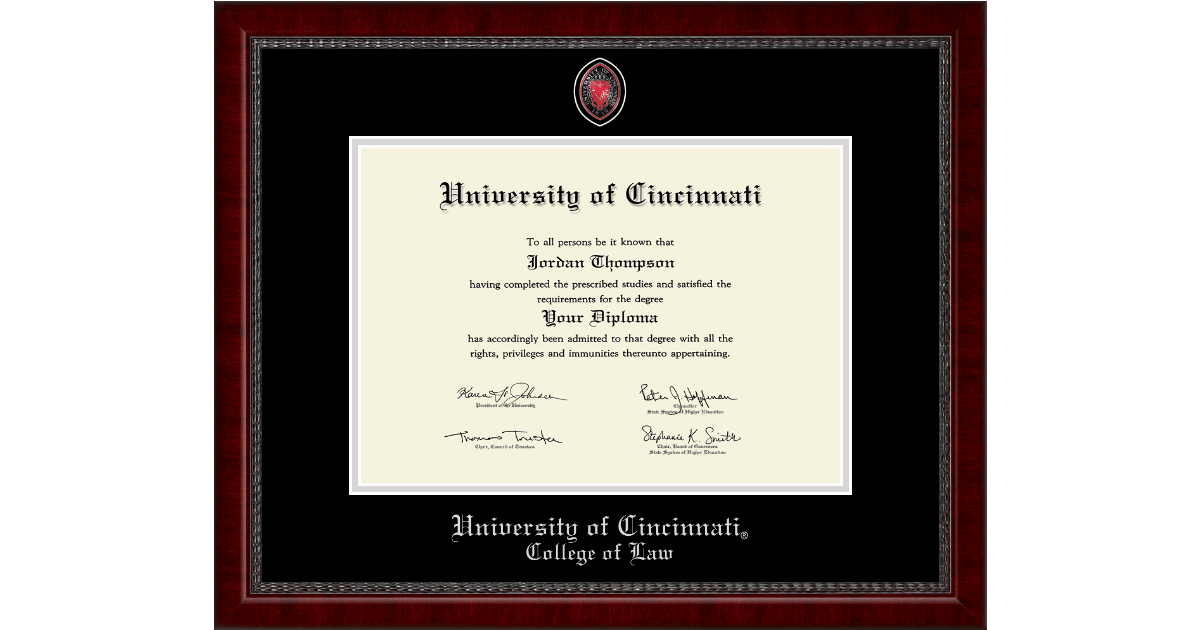 UC College of Law Diploma Frames Church Hill Classics