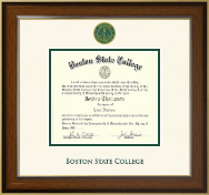 Boston State College Dimensions Diploma Frame in Westwood