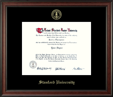 Stanford University diploma frame - Gold Embossed Diploma Frame in Studio