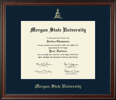 Morgan State University diploma frame - Gold Embossed Diploma Frame in Studio