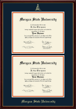 Morgan State University Double Diploma Frame in Galleria