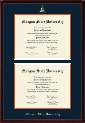 Morgan State University diploma frame - Double Diploma Frame in Galleria