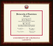 University of Louisiana Lafayette Dimensions Diploma Frame in Murano