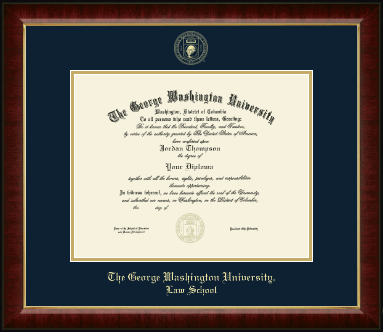 The George Washington University diploma frame - Gold Embossed Diploma Frame in Murano