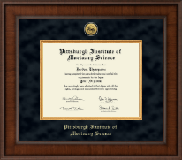 Pittsburgh Institute of Mortuary Science Presidential Gold Engraved Diploma Frame in Madison