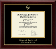 Pittsburgh Institute of Mortuary Science Gold Embossed Diploma Frame in Gallery