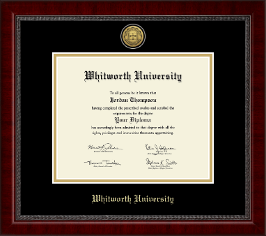 Whitworth University diploma frame - Gold Engraved Medallion Diploma Frame in Sutton