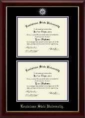 Louisiana State University Masterpiece Medallion Double Diploma Frame in Gallery