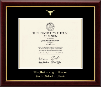 The University of Texas at Austin diploma frame - Gold Embossed Diploma Frame in Gallery