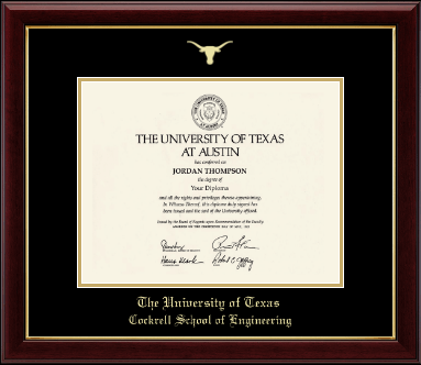 The University of Texas at Austin diploma frame - Gold Embossed Diploma Frame in Gallery
