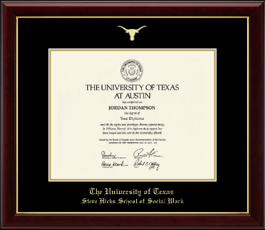 The University of Texas at Austin diploma frame - Gold Embossed Diploma Frame in Gallery