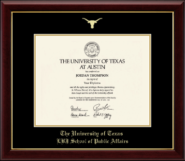 The University of Texas at Austin diploma frame - Gold Embossed Diploma Frame in Gallery