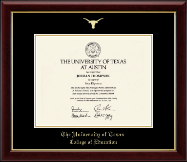 The University of Texas at Austin diploma frame - Gold Embossed Diploma Frame in Gallery