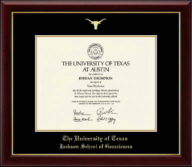 The University of Texas at Austin diploma frame - Gold Embossed Diploma Frame in Gallery