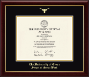 The University of Texas at Austin diploma frame - Gold Embossed Diploma Frame in Gallery