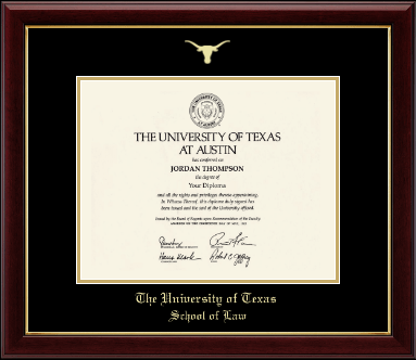 The University of Texas at Austin diploma frame - Gold Embossed Diploma Frame in Gallery