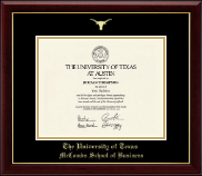 The University of Texas at Austin Gold Embossed Diploma Frame in Gallery