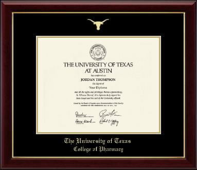 The University of Texas at Austin diploma frame - Gold Embossed Diploma Frame in Gallery