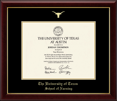 The University of Texas at Austin diploma frame - Gold Embossed Diploma Frame in Gallery